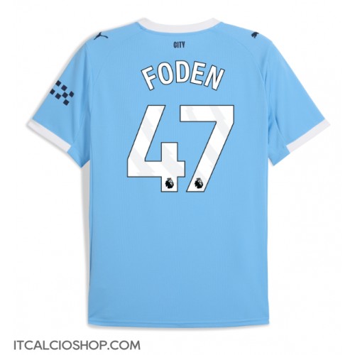 Manchester City Phil Foden #47 Prima Maglia 2025-26 Manica Corta